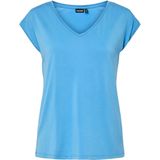 Pieces - T-shirt - Azure Blue - 73% Modal 27% Polyester