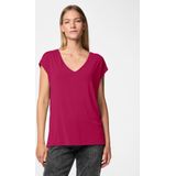 PIECES - T-shirt - Kersenrood - Modal