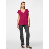 PIECES - T-shirt - Kersenrood - Modal