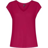 PIECES - T-shirt - Kersenrood - Modal