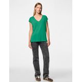 T-shirt - Effen - Jersey - V-hals - Normale Pasvorm