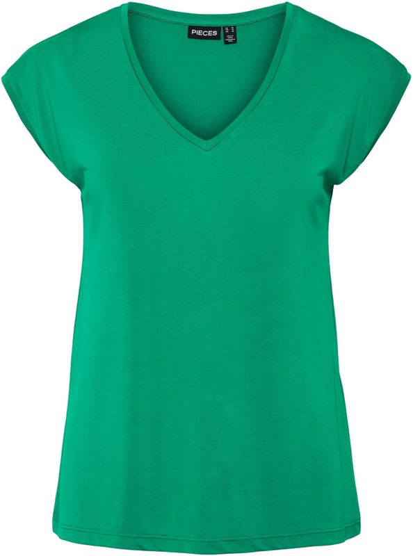 T-shirt - Effen - Jersey - V-hals - Normale Pasvorm