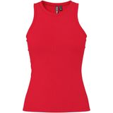 Pieces - Casual Top - Rood - Katoen/Elastan