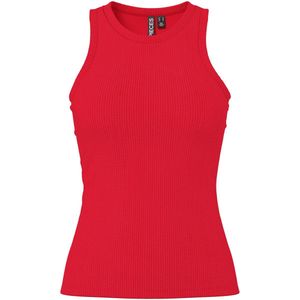 Pieces - Casual Top - Rood - Katoen/Elastan