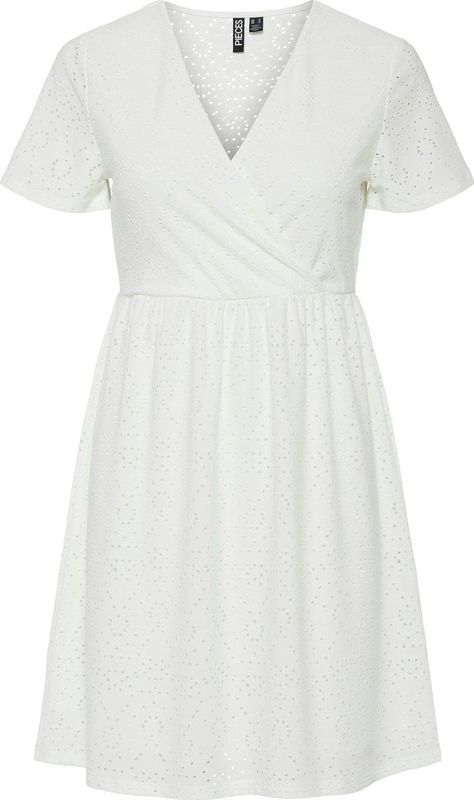 Pieces - Abby Brod Ang - Korte Jurk - Korte Mouwen