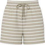 PIECES - PCChilli - Broek - Camel/Wit - Gestreept - High Waist