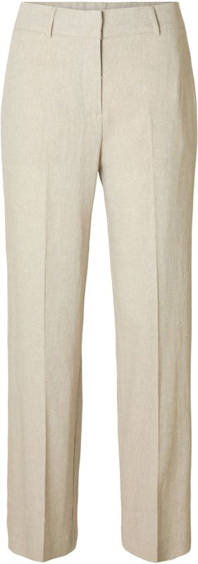SELECTED - Pantalon 'TANIA-RITA' - Beige - Regular Fit - Lang/maxi