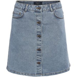 Noisy May - NW A Shape Skirt - Rok - Blauw - 75% Katoen, 18% Polyester, 6% Viscose, 1% Elastaan