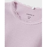 Romper - Lange Mouwen - Rib - O-hals - Drukknoopsluiting