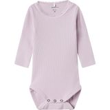 Romper - Lange Mouwen - Rib - O-hals - Drukknoopsluiting