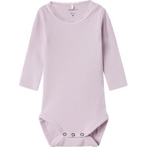 Romper - Lange Mouwen - Rib - O-hals - Drukknoopsluiting