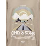 ONLY & SONS JUNIOR - Sweatshirt - Blauw - Katoen - O-hals