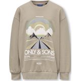 ONLY & SONS JUNIOR - Sweatshirt - Blauw - Katoen - O-hals