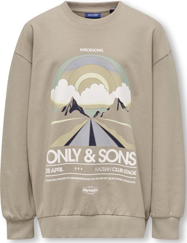 ONLY & SONS JUNIOR - Sweatshirt - Blauw - Katoen - O-hals