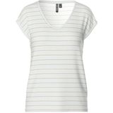 Bright White - T-shirt - Lurex Details - Korte Mouwen