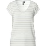 Bright White - T-shirt - Lurex Details - Korte Mouwen