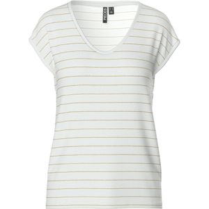 Bright White - T-shirt - Lurex Details - Korte Mouwen