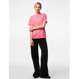 PIECES - Pcria Ss Solid Tee - T-shirt - Roze - Katoen