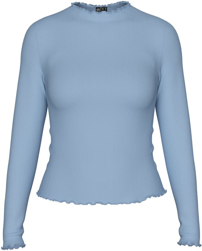 PIECES - PCNICCA - Shirt - Lichtblauw - Lange Mouw - Slanke Pasvorm