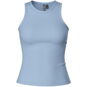 PIECES - PCRUKA - Top - Lichtblauw - Jersey, Aansluitende Pasvorm, Racerback