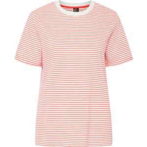 Pcria Ss Fold Up Tee Stripes Noos Bc, wit (bright white), XL