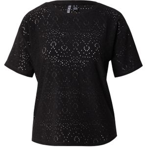 Pieces - PCABBY SS BROD ANG TEE NOOS - T-shirt - Blauw - Katoen