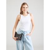 Pieces - Pcmay - Top - Bright White - 95% Katoen, 5% Elastaan