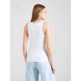 Pieces - Pcmay - Top - Bright White - 95% Katoen, 5% Elastaan