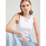 Pieces - Pcmay - Top - Bright White - 95% Katoen, 5% Elastaan