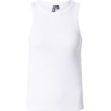 Pieces - Pcmay - Top - Bright White - 95% Katoen, 5% Elastaan