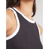 Pieces - Pcmay - Top - Zwart - 95% Biologisch Katoen, 5% Elastan