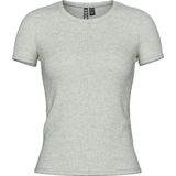 PCMAY - T-shirt - Mélange - Jersey - Ronde Hals - Kwartmouw
