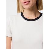 Pieces - Casual T-shirt - Wit - 95% Organisch Katoen
