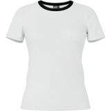 Pieces - Casual T-shirt - Wit - 95% Organisch Katoen