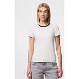 Pieces - Casual T-shirt - Wit - 95% Organisch Katoen