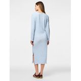 Pcflora - Midi Jurk - Plisséjurk - Ronde Hals - Slim-Fit