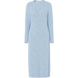 Pcflora - Midi Jurk - Plisséjurk - Ronde Hals - Slim-Fit