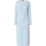 Pcflora - Midi Jurk - Plisséjurk - Ronde Hals - Slim-Fit