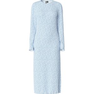 Pcflora - Midi Jurk - Plisséjurk - Ronde Hals - Slim-Fit