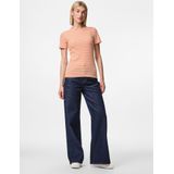 Pcruka Ss Top Noos Bc - Mandarijn Oranje - Slim Fit - Korte Mouwen