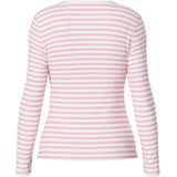 PIECES - PCRUKA - T-shirt - Lila/Wit - Slanke Pasvorm - Lange Mouw