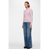 PIECES - PCRUKA - T-shirt - Lila/Wit - Slanke Pasvorm - Lange Mouw