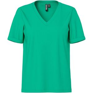 Shirt - PCRIA - Effen - V-hals - Jersey - Normale Pasvorm