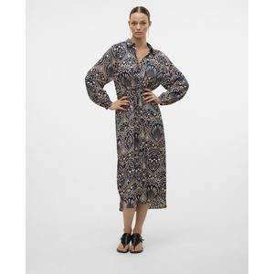 Blousejurk - Print - Lange Mouwen - Knoopsluiting