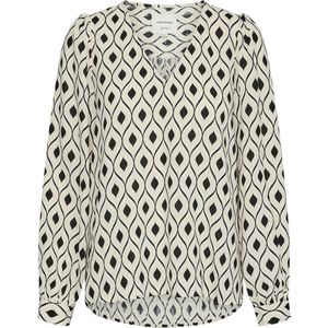 VERO MODA - Bedrukte Blouse - Ecru - Polyester