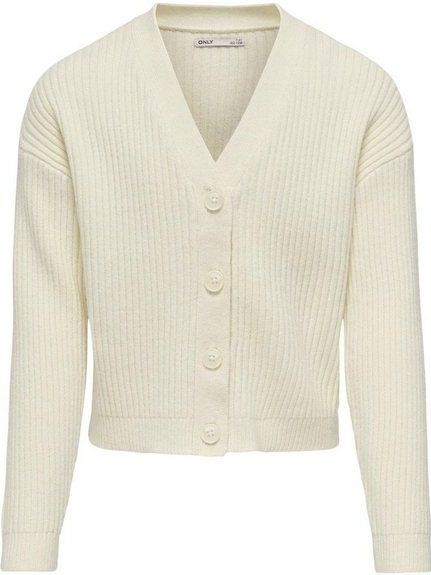 KIDS ONLY - KOGMANDY LS SHORT BOXY CARDIGAN - Birch - Vest