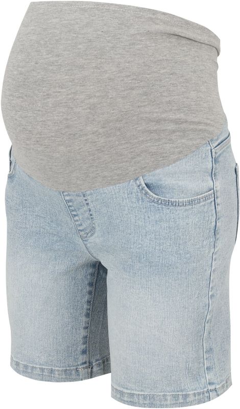 Denim Shorts - Versleten Look - Slim Fit - Ondersteunende Buikband