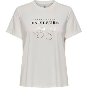 Onlfree - Life Modal S/S Atelier Top - Cloud Dancer - Katoen