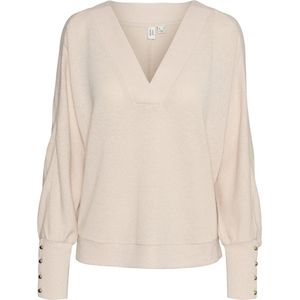 VERO MODA - Trui - Ecru - Polyester - Lange Mouwen