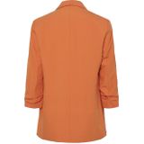 Pieces - Blazer - Mandarijnoranje - Regular Fit - 3/4 Mouw